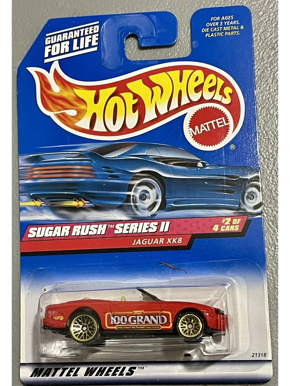 Hot Wheels 1998 Sugar Rush Series 2 100 Grand Jaguar XK8 #2 Of 4 #970 MOC